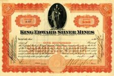 King Edward Silver Mines - Stock Certificate - Mining Stocks picture