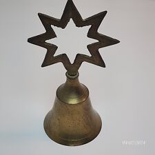 Brass Bell Vintage Eight Point Star HandMade India  4.5 Inches picture