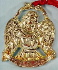 Gorham Angel Christmas Ornament Silverplate Peace Banner #487 picture