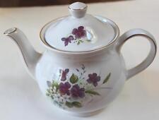  Vintage Sadler England Floral Design Bone China Teapot Gold Trim Excellent picture