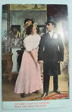 Vintage Early 1900s Need a little loving Frisky Couple Romance Postcard picture