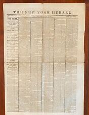 Lincoln Assassination newspaper New York Herald   Apr 17 1865 picture