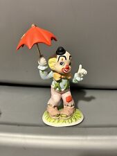 Marked Vintage LEFTON China CLOWN w Umbrella Hand Painted #01881 picture