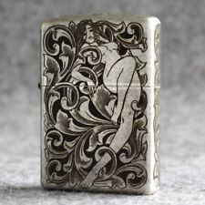 Zippo lighter 121FB Antique Silver/ Arabesque Sexy Girl Free 3 Gifts New in Box picture