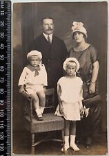 1910s Zamosc Polish Elegant Family Kids Man Woman Poland Vintage Photo Portrait picture
