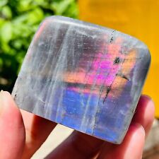 129g Rare Amazing Orange Purple Labradorite Quartz Crystal Specimen Healing picture