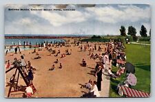 c1911 Bathing Beach Hotel In Chicago Interesting View ANTIQUE Postcard picture