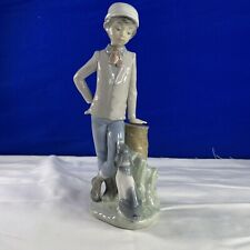 RETIRED VINTAGE LLADRO BOY WITH NAO DOG FIGURINE STATUE 1983 SPAIN Stamped B-5d picture