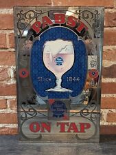 Pabst Blue Ribbon Bar Mirror The Quality Always Comes Through PBR Glass Sign Vtg picture