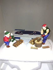 1995 Department 56 #54863 Original Snow Village Chopping Firewood picture