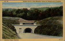 Eastern Portal Blue Mountain Tunnel Pennsylvania Turnpike ~ 1930s postcard picture