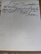 1865 Letter from Son of Colonel James McNary Canary with New York Letterhead picture