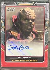 2022 Topps Star Wars The Book of Boba Fett Red Autograph Phil LaMarr #62/99 picture