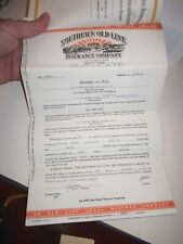 1940 SOUTHERN OLD LINE INSURANCE COMPANY POLICY DOCUMENT -   BBA-30 picture