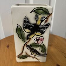 Rare Vintage Horton Ceramics Hand Painted Bird Planter picture