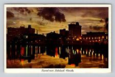 Lakeland FL-Florida, Sunset over Lakeland, Antique Vintage Souvenir Postcard picture