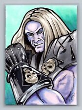Arthus Menethil from Warcraft - original hand-drawn sketch art card 1/1 picture