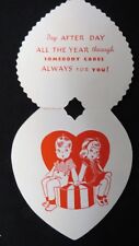 Vintage Somebody Cares valentine Card c. 1940s picture