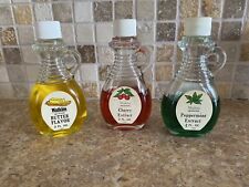3 Vtg Watkins Extracts 2 FL. OZ. Glass Bottles: Partially Full picture