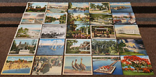 1910's-1960's VINTAGE FLORIDA POSTCARD LOT 100 POSTCARDS UNMAILED FORT MYERS picture