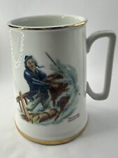 Vtg Gold Trimmed Norman Rockwell Seafarers Tankard picture