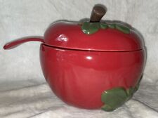 Harvest Apple Soup Tureen w/Ladel by Lands' End Fruit Ceramic picture