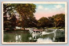Postcard New York Brooklyn Prospect Park Boat on Lake 1919 Flatbush Post F700 picture