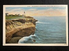 VINTAGE GOVERNMENT LIGHTHOUSE POSTCARD POINT LOMA SAN DIEGO CALIFORNIA picture