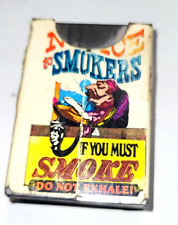 Vintage  Metal Mini Ashtray in Box Notice To Smokers If You Must Smoke picture