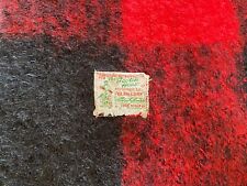 Vintage Scotch House Wool Mohair Red Black Plaid Blanket Throw picture