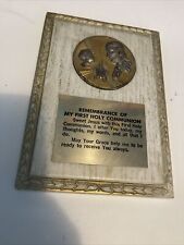 Vintage Remembrance of my First Holy CommunionPlaque Jesus God (13) picture