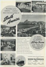 Moore McCormack Lines Ocean Cruise to South America 38 Days 1949 Vintage Ad  picture
