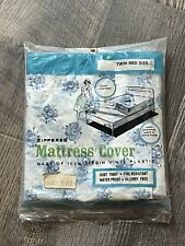 Vintage Better Home ?  Plastic Floral Twin  Size Mattress Cover  New picture