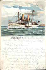 German Steamship Ship DER NIXE 1890s Postcard picture