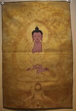 Nice Chinese Tibet Buddhist embroidery Brocade Thangka Tangka Sakyamuni Buddha picture