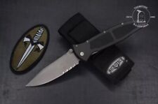 Vintage Microtech Socom 12/1997 Clip Point Part Serr w/ Microtech Pouch & Patch picture