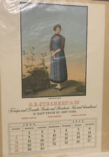 Swiss calendar New York June 1936 Stechert & Co Books & Periodicals Girl Fribour picture