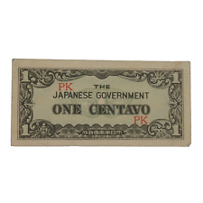 One Centavo from the Japanese Government with Red PK **RARE PK In this Shape** picture