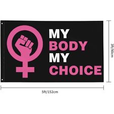 3x5 Ft Women's Abortion Rights Flag - My Body, My Choice picture