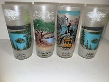 Libbey Frosted California Scenes Drinking Glasses 12 oz. 5.5