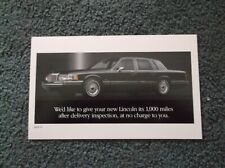 1992 Lincoln Continental Postcard picture