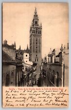 Antique Post Card Sevilla Vista de la Giralda desde la Calle de Mateos Gago picture