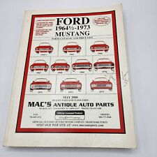 Vintage Ford 1964 1/2 -1973 Mustang Mac's Parts Catalog Price List Car Collector picture