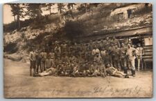 RPPC WW1 German 50th Infantry Division All Named Soldiers W/Dog     Postcard picture