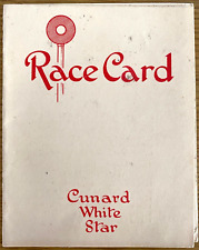 1935 CUNARD WHITE STAR - RMS SCYTHIA vintage horse racing RACE CARD four races picture