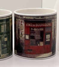 Set of 4 European Storefront Coffee / Tea Mugs by SAKURA Cafe Jerome / Emilie picture
