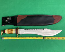 Huge 12 Inch WHITE TAIL CUTLERY RANGER Hand Made KINFE PAKISTAN W/sheath picture