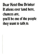 KETEL ONE VODKA AD #7 RARE 2007 DEAR KETEL ONE DRINKER IF ALIENS EVER LAND HERE picture