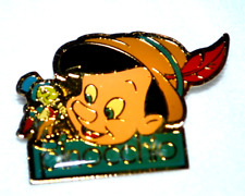 Disney Pinocchio's Face W/Jiminy Enamel Late 80's-Early 90's Pin VHTF Rare picture