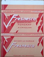 Art Deco French Chocolate Bar 1920s Label - 'Chocolat Fondant Fresnesca' picture